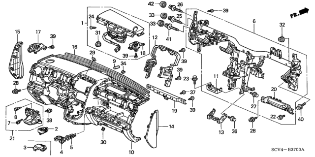 2003 Honda Element  Cap, Bolt (8MM) Diagram for 90651S0A003