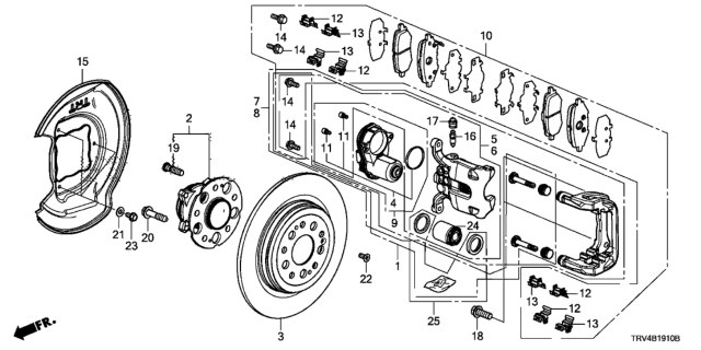 2017 Honda Clarity Electric  Set, Rear (17"-Epb) Diagram for 43022TRTA00