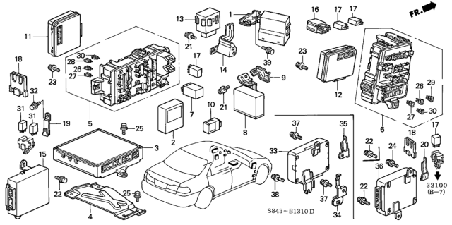 1998 Honda Accord  Ecu Diagram for 37820P8C306