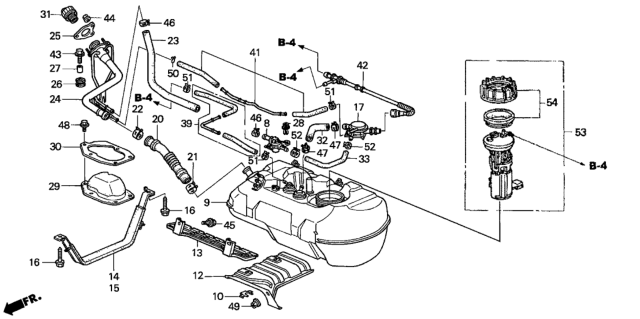 2002 Honda Insight  Protector, Fuel Tank Diagram for 17519S3Y000