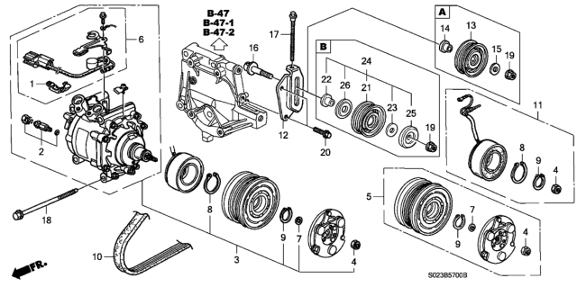 2000 Honda Civic  Ring, Snap Diagram for 38913PP4E02