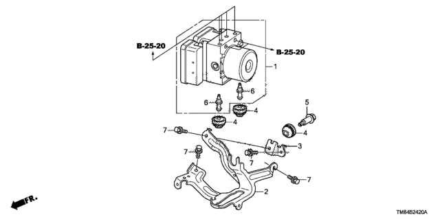 2014 Honda Insight  Modulator Assembly, Vsa (Coo) Diagram for 57110TM8319