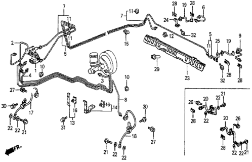 1983 Honda Prelude  Hose, Rear Brake (Nichirin) Diagram for 46430SA5003
