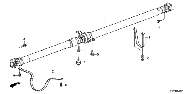 2012 Honda CR-V Kit, Propeller Shaft As Diagram for 06400T0A305