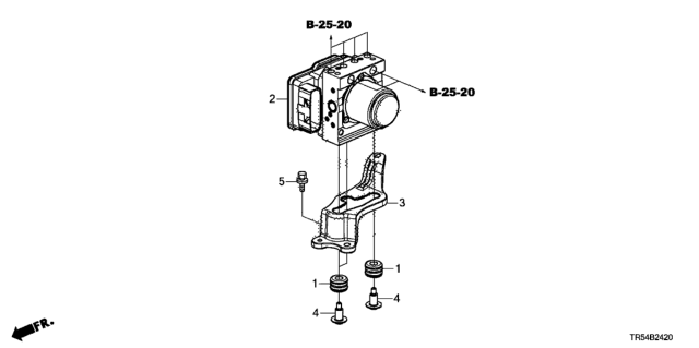 2014 Honda Civic  Modulator Assembly, (Coo) Diagram for 57110TR5317