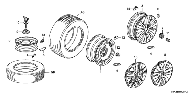 2015 Honda Fit  Disk, Aluminum Wheel (16X6J) (Hayes Lemmerz) Diagram for 42700T5RA91