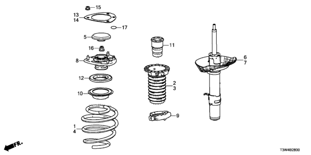 2017 Honda Accord Hybrid Seat, Upr Spring Comp Diagram for 51688T2AA01