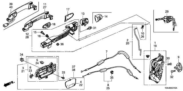 2016 Honda CR-V  Cover FR *YR614P* Diagram for 72144TR0A11A7
