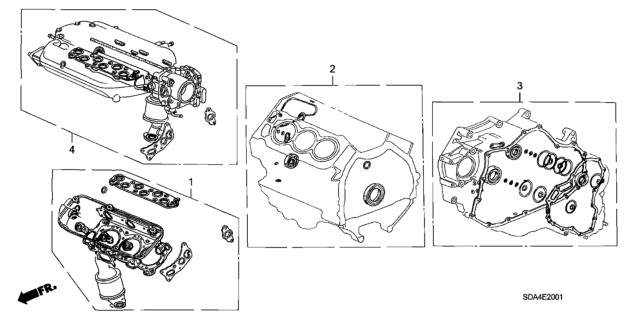 2004 Honda Accord  Gasket Kit, AT Transmission Diagram for 06112RAX010
