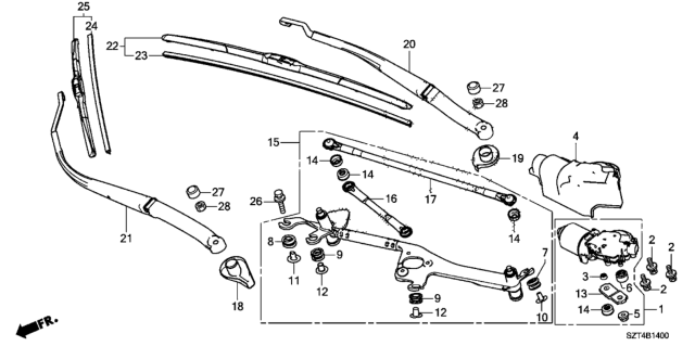 2011 Honda CR-Z  Cover, Motor Diagram for 76506SZTG01
