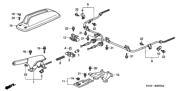 2001 Honda CR-V Switch, Parking Brake Diagram for 47342SZ3003