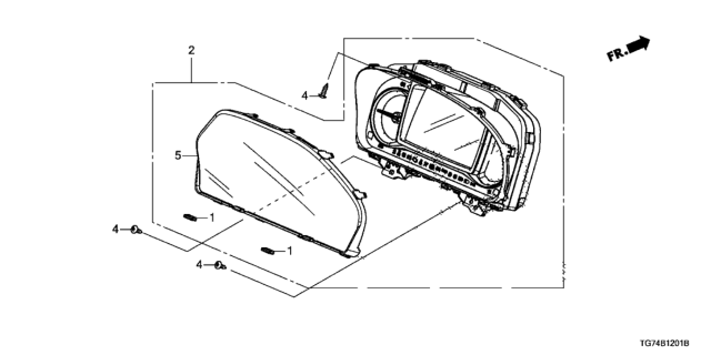 2020 Honda Pilot  Meter Assembly, Combination Diagram for 78100TG7AK2