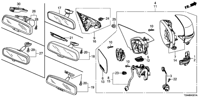 2014 Honda Accord Camera Assy, Bsm Diagram for 36580T2AA01