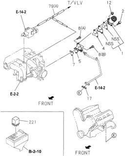 1997 Honda Passport Gasket Egr Valve Diagram for 8971043172