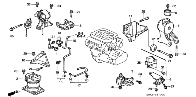 1999 Honda Odyssey  Bolt, Flange (10X40) Diagram for 90163SL0000