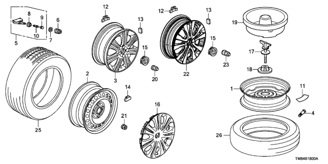 2012 Honda Insight  Weight, Balance (10G) (Toho) Diagram for 44721SEA004