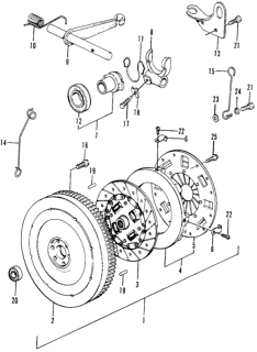 1973 Honda Civic Bearing, Clutch Pilot (Toyo) Diagram for 91006634008