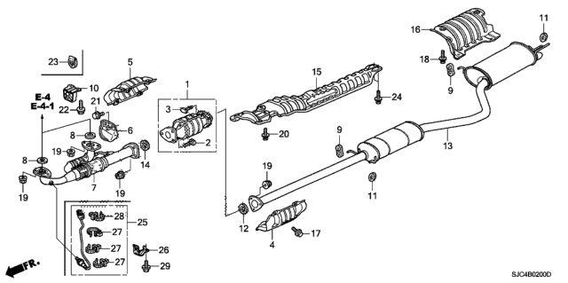 2007 Honda Ridgeline Cover, Exhuast Mounting Diagram for 18208S3VA00