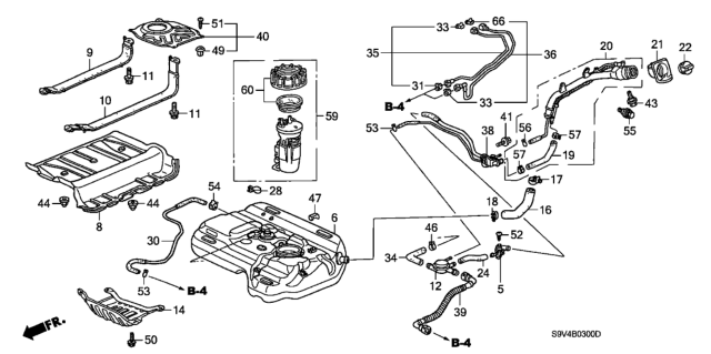 2003 Honda Pilot  Tube, Fuel Vent (Orvr) Diagram for 17725S3VA01