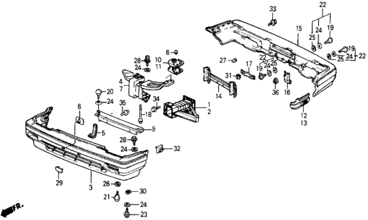 1986 Honda Civic Bolt Assy., Bumper Diagram for 90130SD9000