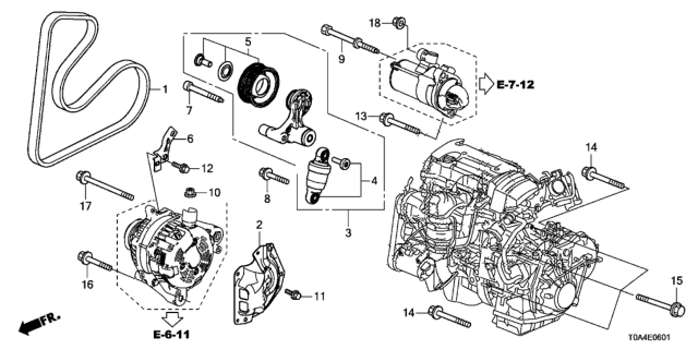 2016 Honda CR-V  Insulator, Heat Diagram for 311145X6J01