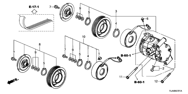 2019 Honda CR-V  Ring, Pulley Snap Diagram for 388135FAT11