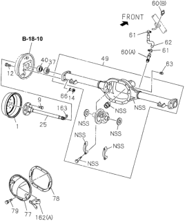1995 Honda Passport Oil Seal, RR. Axle Diagram for 8260107920