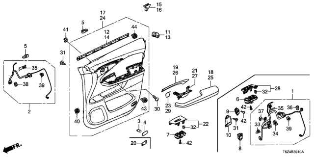 2020 Honda Ridgeline  LINING, R. FR. DOOR ASSY. (LOWER) *YR507L* (SHADOW BEIGE) Diagram for 83501TG7A34ZA