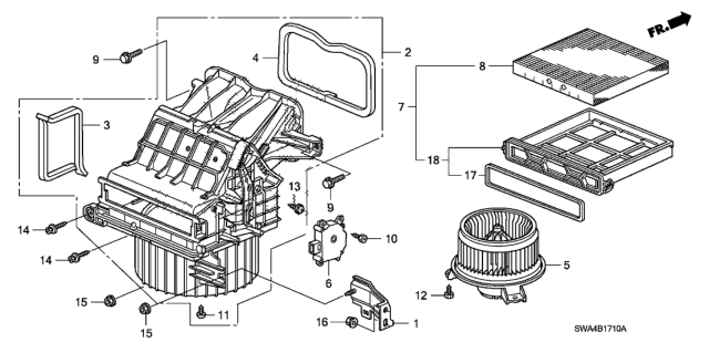 2010 Honda CR-V  Screw Tapping, 6X2 Diagram for 90155TA0003
