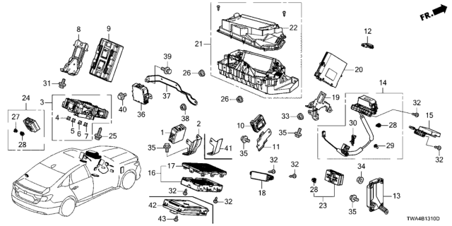 2021 Honda Accord Hybrid  MODULE UNIT Diagram for 38809TWAA23