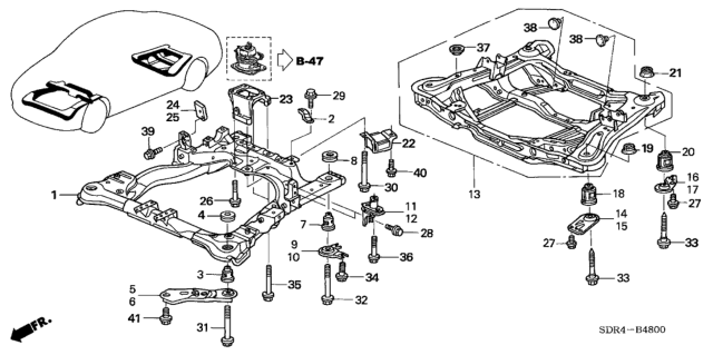 2006 Honda Accord Hybrid  Bolt, Flange (10X34) Diagram for 90170SDCA00