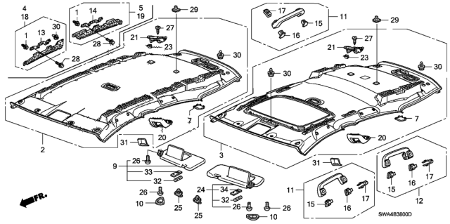 2010 Honda CR-V  Bulb (12V 2W) Diagram for 83223SWAE01