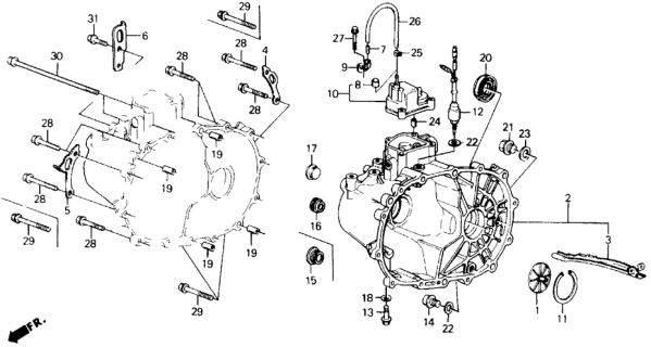 1990 Honda Prelude  Plate M, Oil Guide Diagram for 21104PX5000