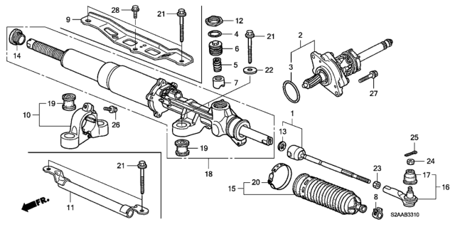 2008 Honda S2000  Nut, Hex. (14MM) Diagram for 94001140800S