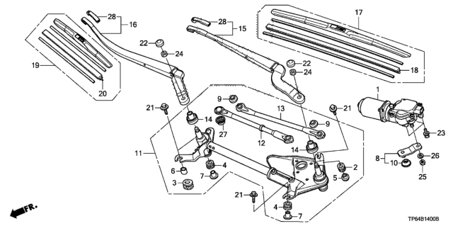 2010 Honda Crosstour  Arm Piece Cover Diagram for 76601TA0A01