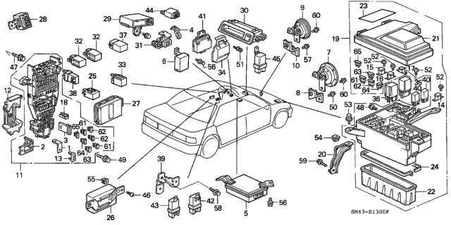 1990 Honda Accord  Relay Assembly, Turn Signal And Hazard (Mitsuba) Diagram for 38300S9A003
