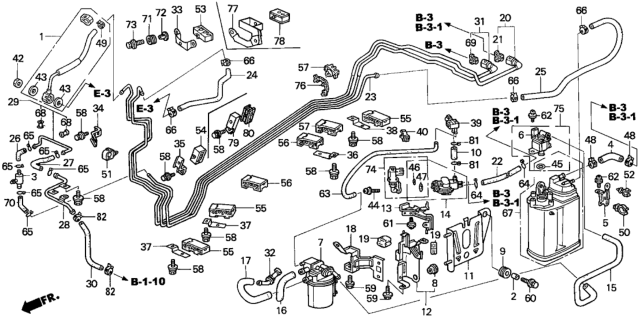 2001 Honda Insight  Retainer (White) (Sanoh) Diagram for 17711S84004