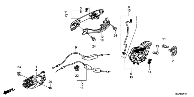 2019 Honda Fit Handle Assy., R. RR. Door (Outer) *Y70P* (HELIOS YELLOW P II) Diagram for 72640T5RA12YH