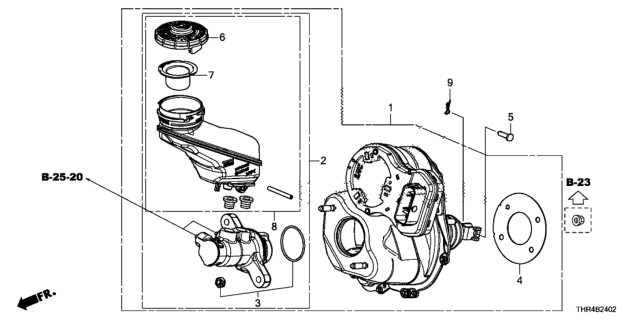 2021 Honda Odyssey SET, RESERVOIR Diagram for 46670THRA01