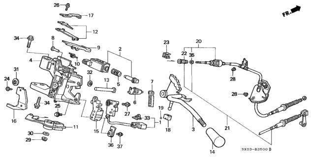 1998 Honda Odyssey  Screw Diagram for 90165SX0A81