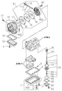1999 Honda Passport  Plug, Oil Pan Diagram for 8960154810