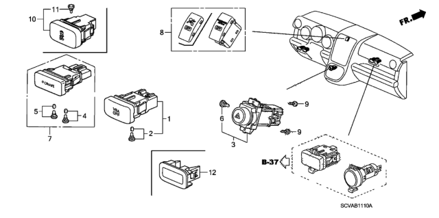 2024 Honda Civic Bulb (14V 40Ma) Diagram for 35850SCVA01