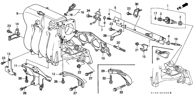1998 Honda CR-V  O-Ring Diagram for 91303P0AA02