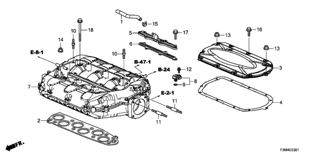 2017 Honda Accord  Tube B, Pcv Diagram for 118575G0A00