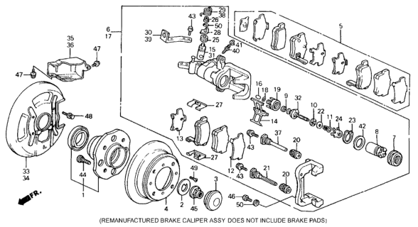 1992 Honda Accord  O-Ring Diagram for 43232SD2931