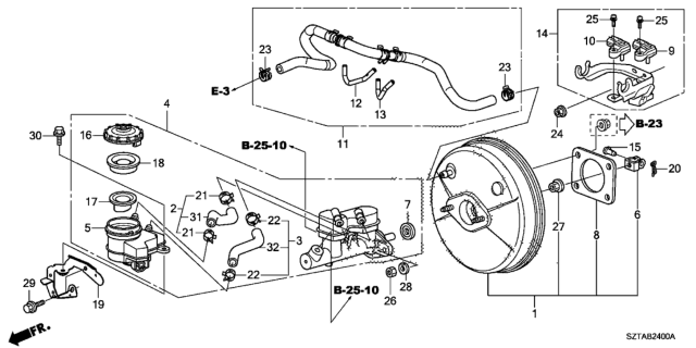 2013 Honda CR-Z  Diaphragm Diagram for 46669S5A003