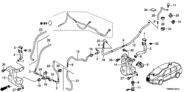 2012 Honda Insight Tube (1150MM) Diagram for 76864TL0003