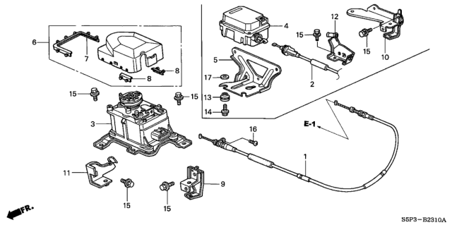2004 Honda Civic  Bracket A, Actuator Diagram for 36635PLRA00