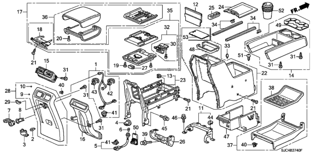 2006 Honda Ridgeline Bulb (12V 3.8W 2Cp) Diagram for 33301S70003