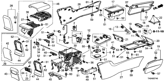 2012 Honda Accord Garnish *NH686L* Diagram for 83420TA0J11ZA